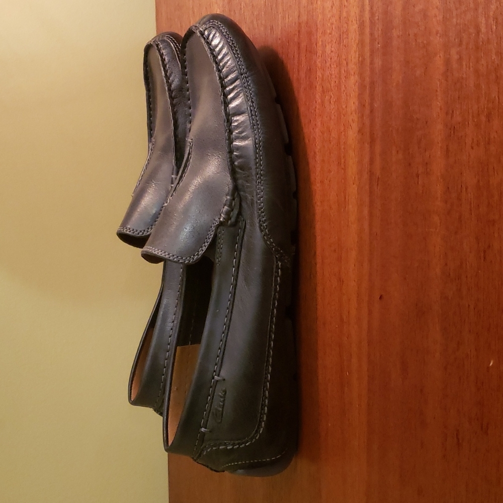 HOST pick🔥 Clarks Driving Moc black Leather Men Size 10